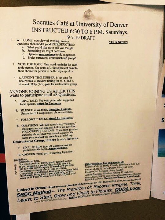 Denver doors open at 6 pm for 6:30 pm dialogue after we’ve found our 90-minute topic. Free each Saturday (today) check it out now, then call to set date JohnWren.com (303)861-1447