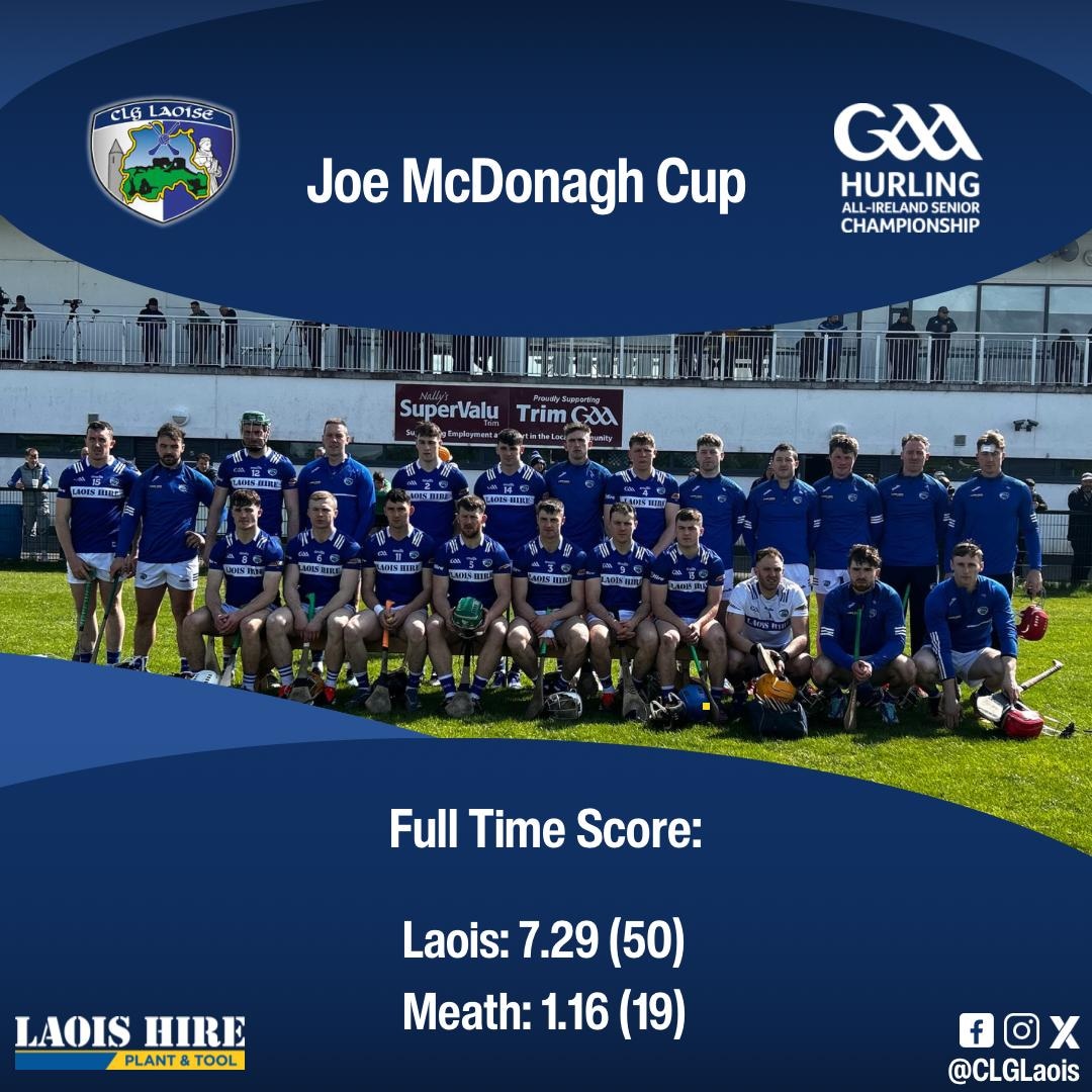 2 wins from 2 in the Joe McDonagh Cup for the Senior Hurlers after an outstanding display in Trim this afternoon 👏🔵⚪