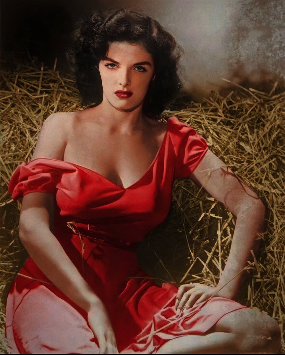 You would have absolutely no trouble finding Jane Russell in a haystack.