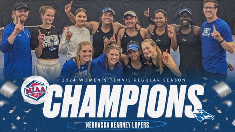 A big shoutout to @UNK_tennis on the MIAA Championship! To watch the program compete at such a high level all season was impressive! Bring on the post season!