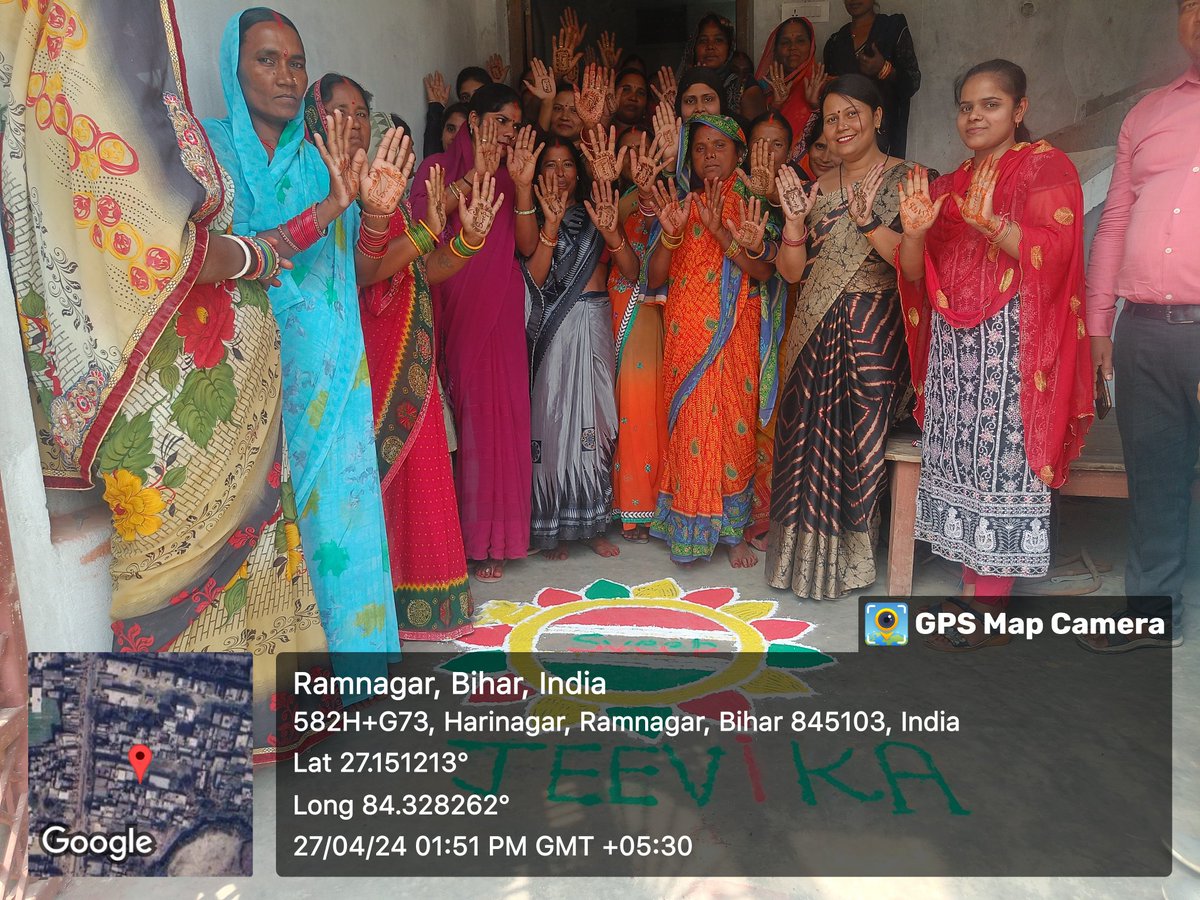 brlps_bettiah's tweet photo. Jeevika didis of Ujjawal CLF Ramnagar have  dedicated themselves for voters education and empowerment for the forthcoming Lok Sabha Election 2024. Their efforts are shaping a more informed and engaged electorate.
#LokSabhaElections2024 #VoterAwareness #Vote4INDIA
#CEOBIHAR https://t.co/DNVU0GJtCe