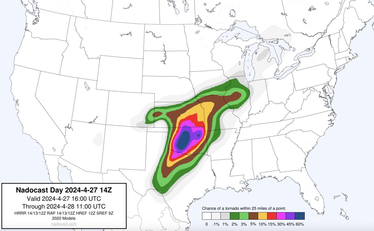 This is an unprecedented Nadocast risk. Please please be weather-aware today! #wxtwitter #okwx