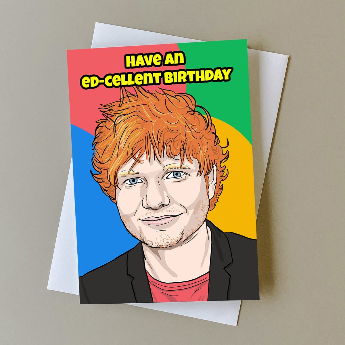 Ed Sheeran birthday card, gift for Ed Sheeran fan, greeting card for music fans, music birthday gift, personalised card tuppu.net/765800d3 #giftideas #wallArt #greetingcards #popCulture #newWave #EdSheeranCard