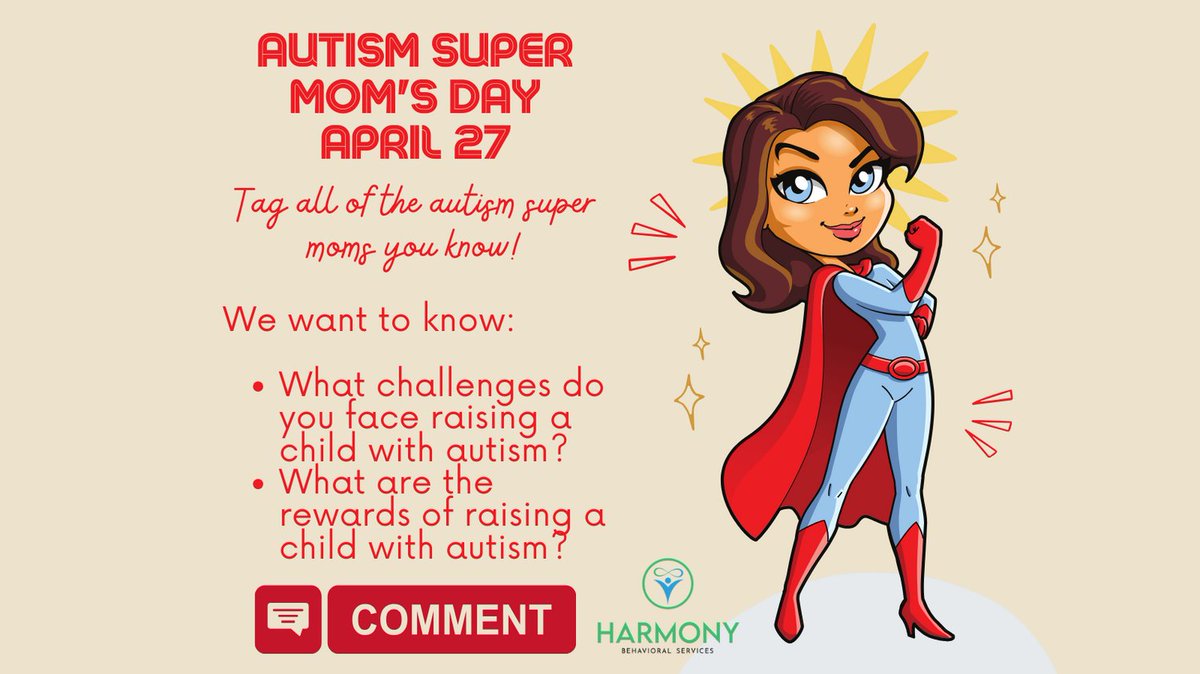 Today is #autism Super Mom's Day!  Moms of children on the spectrum, comment below & tell us what challenges you face & rewards you receive while raising your child.  Let's encourage each other to keep fighting for our children!
#autismmom #autismsupermom #autismacceptance