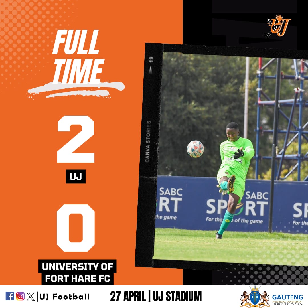 Full-time | 𝐇𝐨𝐥𝐥𝐲𝐰𝐨𝐨𝐝𝐛𝐞𝐭𝐬 𝐒𝐮𝐩𝐞𝐫 𝐥𝐞𝐚𝐠𝐮𝐞

The UJ Ladies found the net twice and denied the visitors a chance at goal, keeping a clean sheet to continue on their winning streak. 

#ujfootball #HWBSL #UJAllTheWay #ItStartsHere