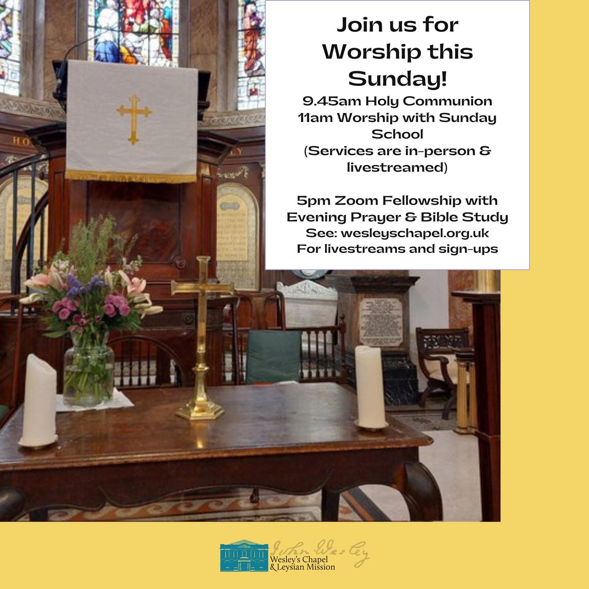 Join us tomorrow for Worship Holy Communion at 9.45am Worship with Sunday School at 11am Zoom Fellowship with bible study and evening prayer from 5pm. Join us, in person or virtually