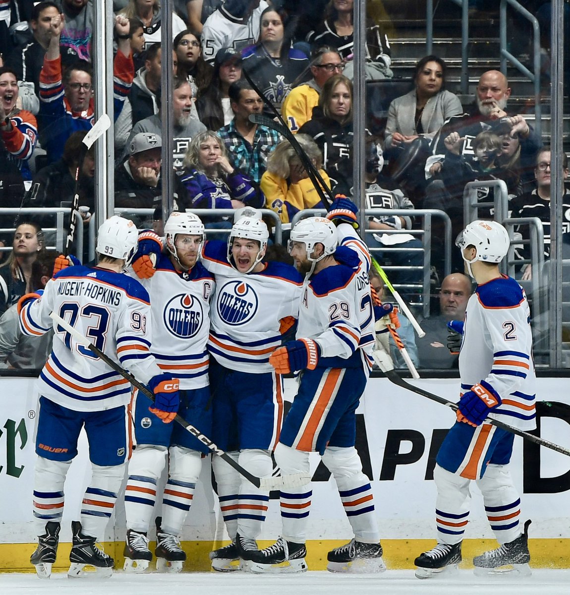Bob_Stauffer's tweet photo. Most Points/Per Game in NHL Playoff History 
(Minimum 50 GP) 

#1. Wayne Gretzky: 1.84
#2. Connor McDavid: 1.62
#3. Leon Draisaitl: 1.62
#4. Mario Lemieux: 1.61 https://t.co/mYaFBmm9W6