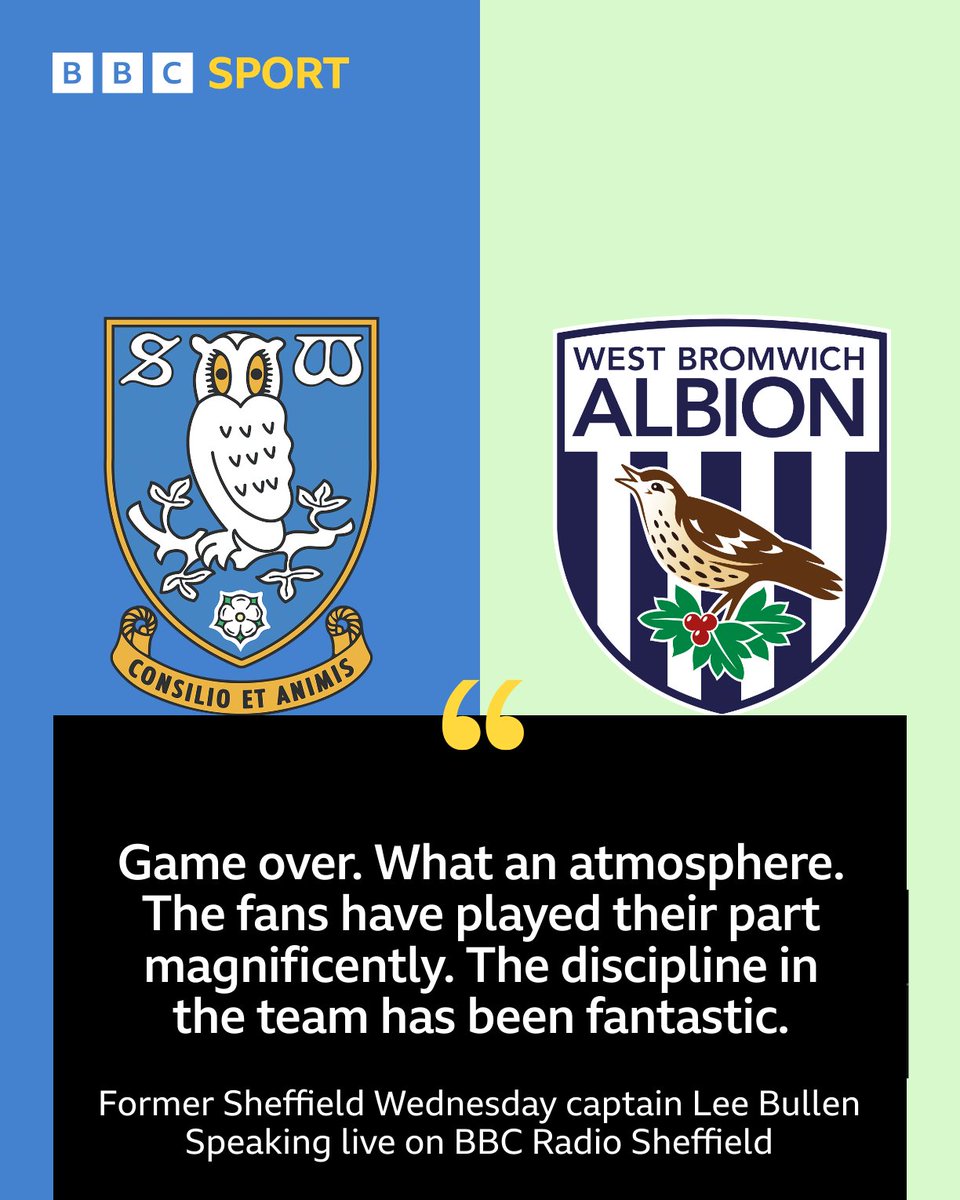 FULL TIME: Sheffield Wednesday 3-0 West Bromwich Albion An incredible victory for the Owls at Hillsborough sees them only needing a point next weekend at Sunderland to confirm Championship safety. #SWFC | @BBCSheffield