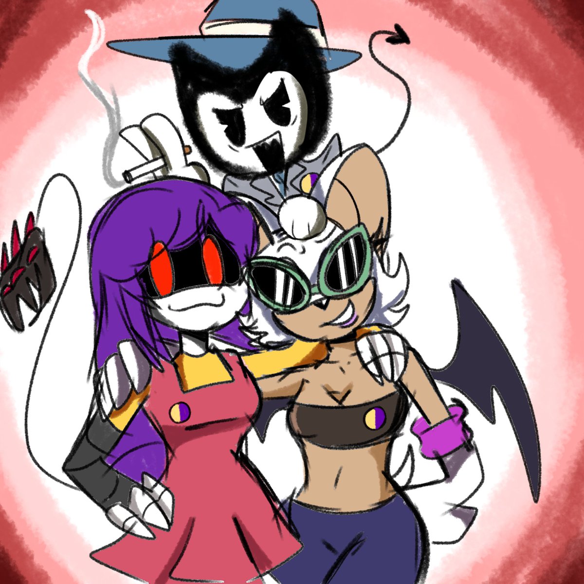 My and my Two besties sonas together^w^ #murderdrones #Bendy_and_the_ink_machine #SonicTheHedgehog @BaendiWuz64 @MileonMillie