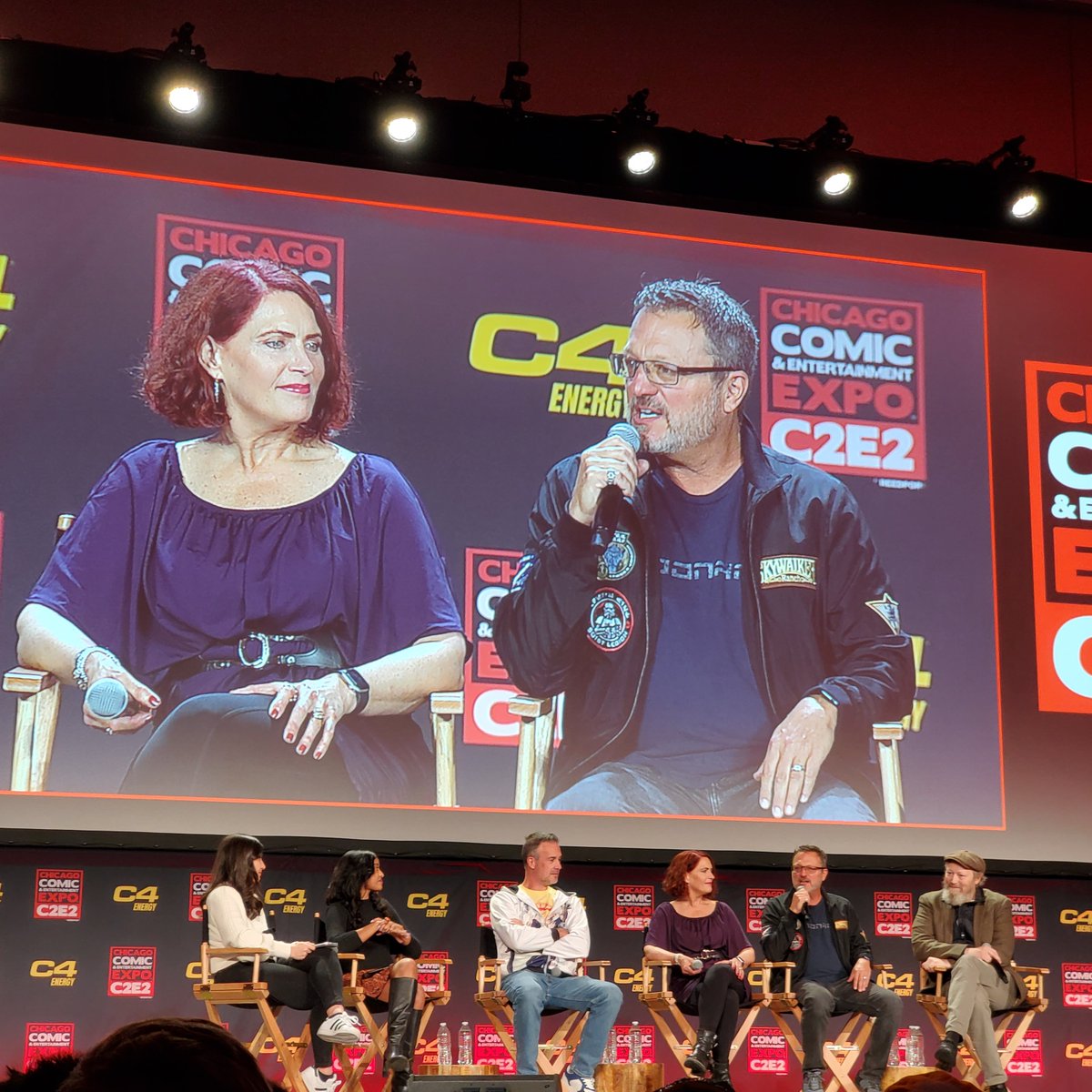 UnknownRegPod's tweet photo. @UnknownRegPod is at REBELS 10th anniversary panel @c2e2 ! #C2E2 #C2E22024 #starwars https://t.co/EqId1Ez25L