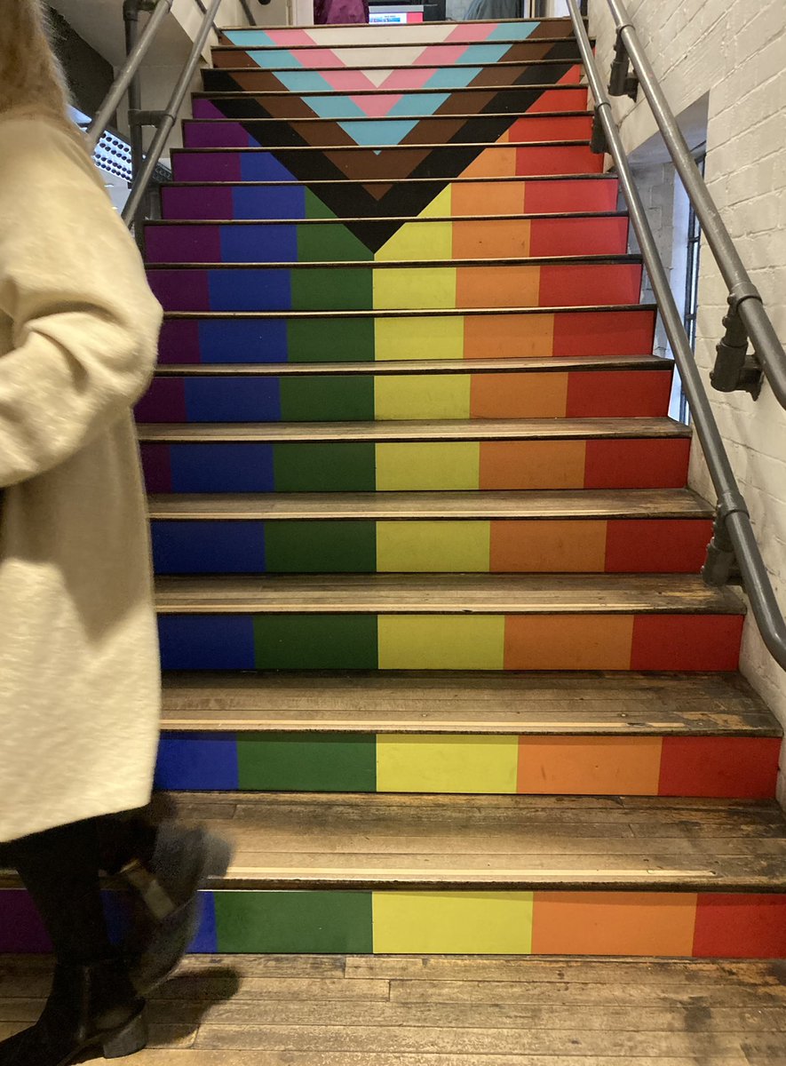 Been walking up these stairs for more than 30 years. And they’ve never looked finer! @wshed @clarered 🏳️‍🌈🏳️‍⚧️🤩 and the toilets are 👌