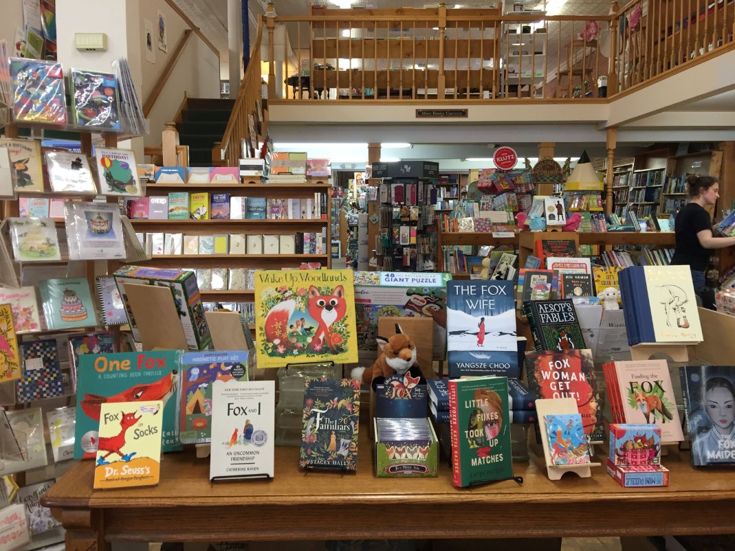 #IndependentBookstoreDay 
A display of fox books at Country Bookshelf in Bozeman, Montana.