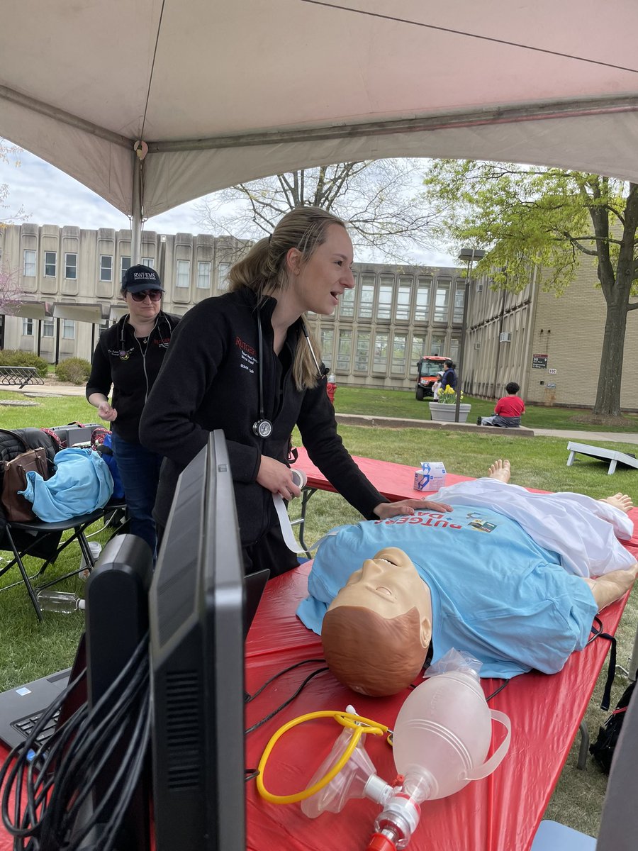 Another must-see @Rutgersday 😎 Catch Dr. Donovan and the ALL-STAR simulation team on Busch in the Health Village! Such an important part of the @RWJMS and all @RutgersU health professions schools’ education!😍 @RUPharmacy @RU_nursing @RWJEM