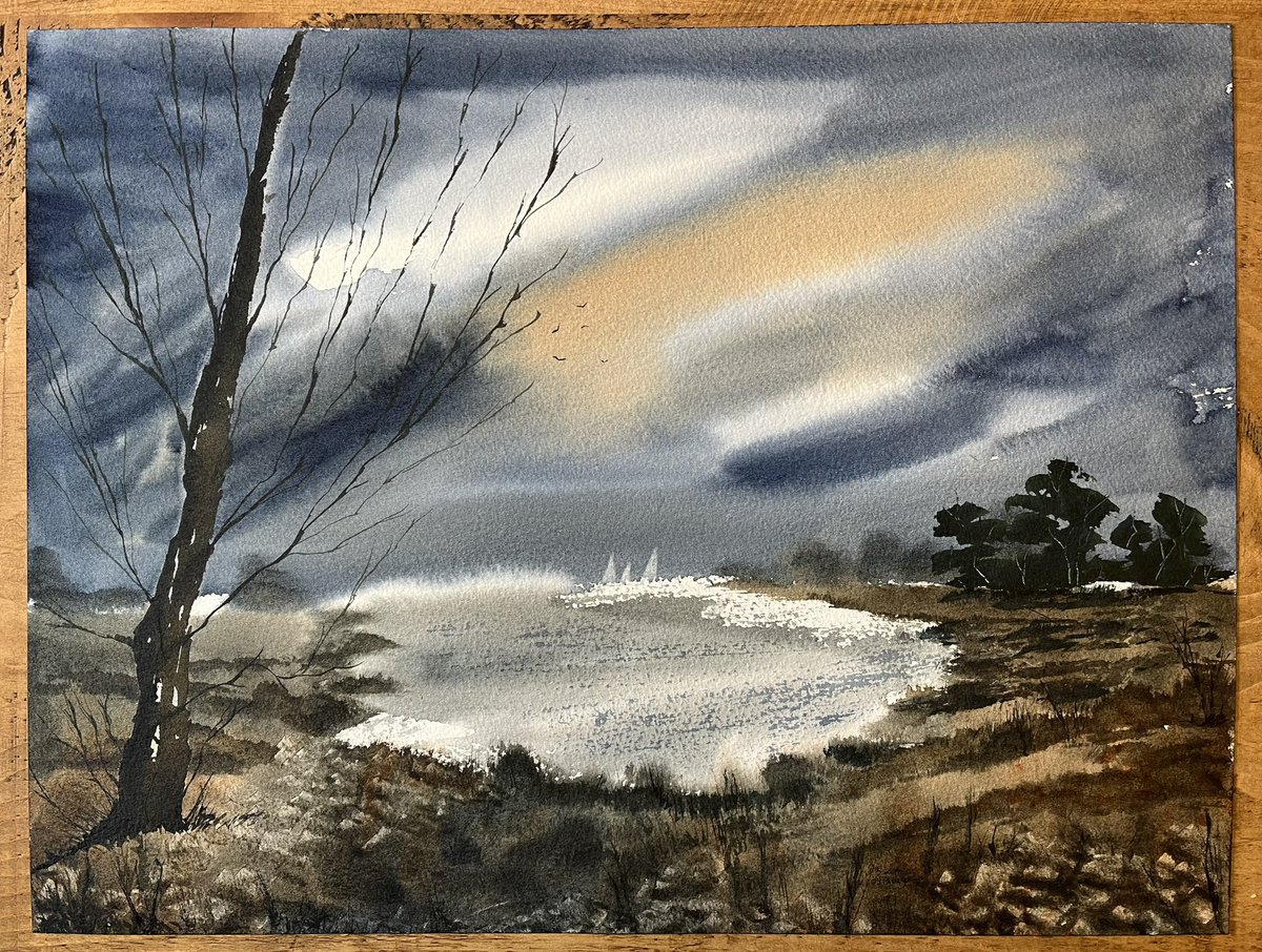 #Potteringabout #watercolour #watercolours #watercolourpainting #watercolor #watercolors #watercolorpainting #watercolourart #watercolorart #artofinstagram #artoninstagram #art #landscape #painting #akvarell #aquarelle 31 x 41 cm