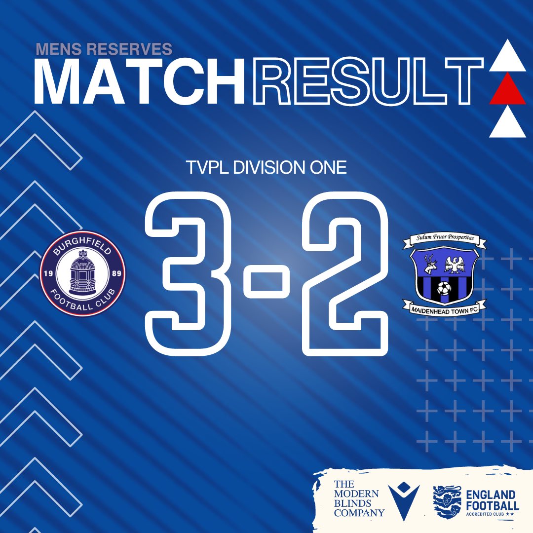 RESULT | Burghfield Reserves 3-2 Maidenhead Town Reserves Another 3 points for the Men’s Reserves at CSA. ⚽️ Callum Chada ⚽️ Luke Skeels ⚽️ @lnhwtt #UpTheFielders