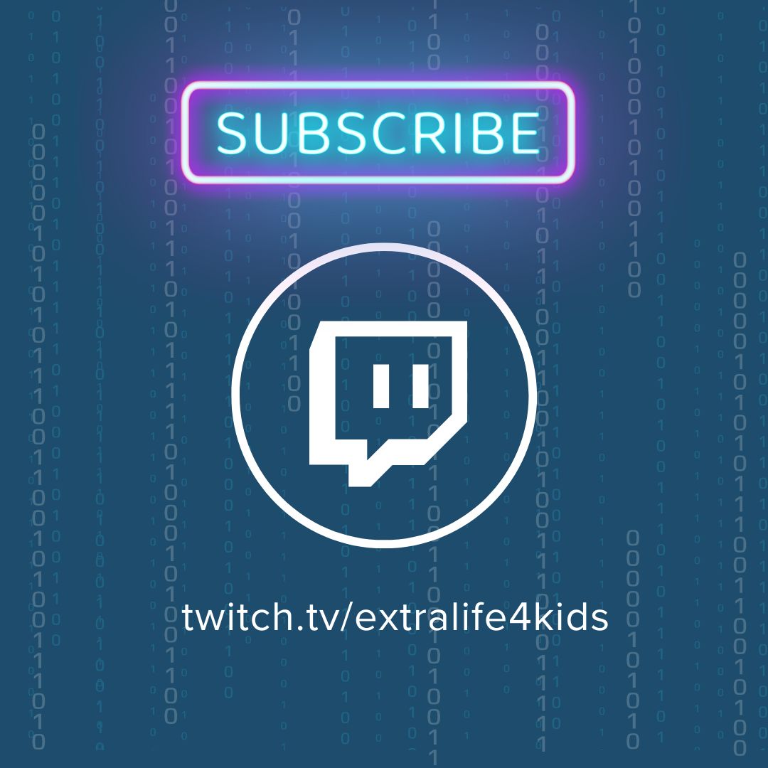 We have an #ExtraLife livestream coming up on Monday! 📆 Be sure to subscribe to our Extra Life @Twitch channel in advance to receive notifications when we’re live: twitch.tv/extralife4kids