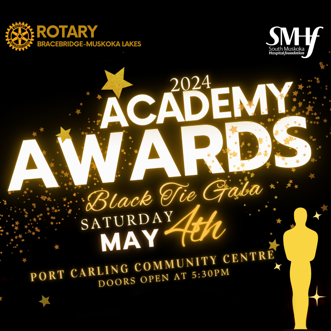 Come out and support on May 4th for the Annual Bracebridge Muskoka Lakes Rotary Club Gala! Join us for dancing, dinner, cocktails, and auctions with funds being raised to support the South Muskoka Hospital Foundation. For tickets and more info, visit rotarygalamuskoka.com⭐️
