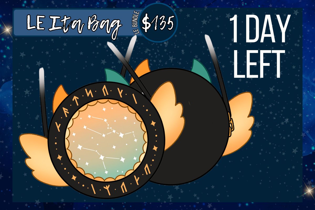 🦄🧜‍♂️ LE Bundle - 1 DAY 🐉🧚‍♂️

Only 1 day left to order our LE bundle and get your very own mythical BKDK ita bag! Order today to make sure you don't miss out!!

🔮 Designed by <a href="/hanode_art/">Hanode | Bkdk canon 🧡💚</a>
🛒 …ermoremythicalcreatures.bigcartel.com 
📆 POs open til June 1
⏰ LE Bundle available til Apr. 28