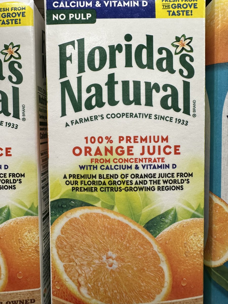 Literally cannot get 100% Florida OJ anywhere. It's nice to have chip supply chain independence but what's the point when we no longer have delicious OJ supply chain independence? If this doesn't fall under national security then I don't want to know what does...