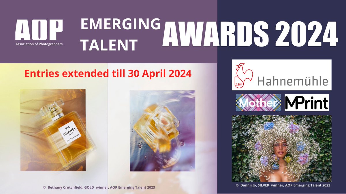 FINAL CALL FOR ENTRIES!
Looking for that big break? AOP Emerging Talent Award 2024 offers emerging image-makers a professional springboard & career defining connections.  Enter Now
aopawards.com/awards/open-pr…
#ProtectPromoteInspire
@Hahnemuehle @mprintfolios @KatyNiker @motherlondon