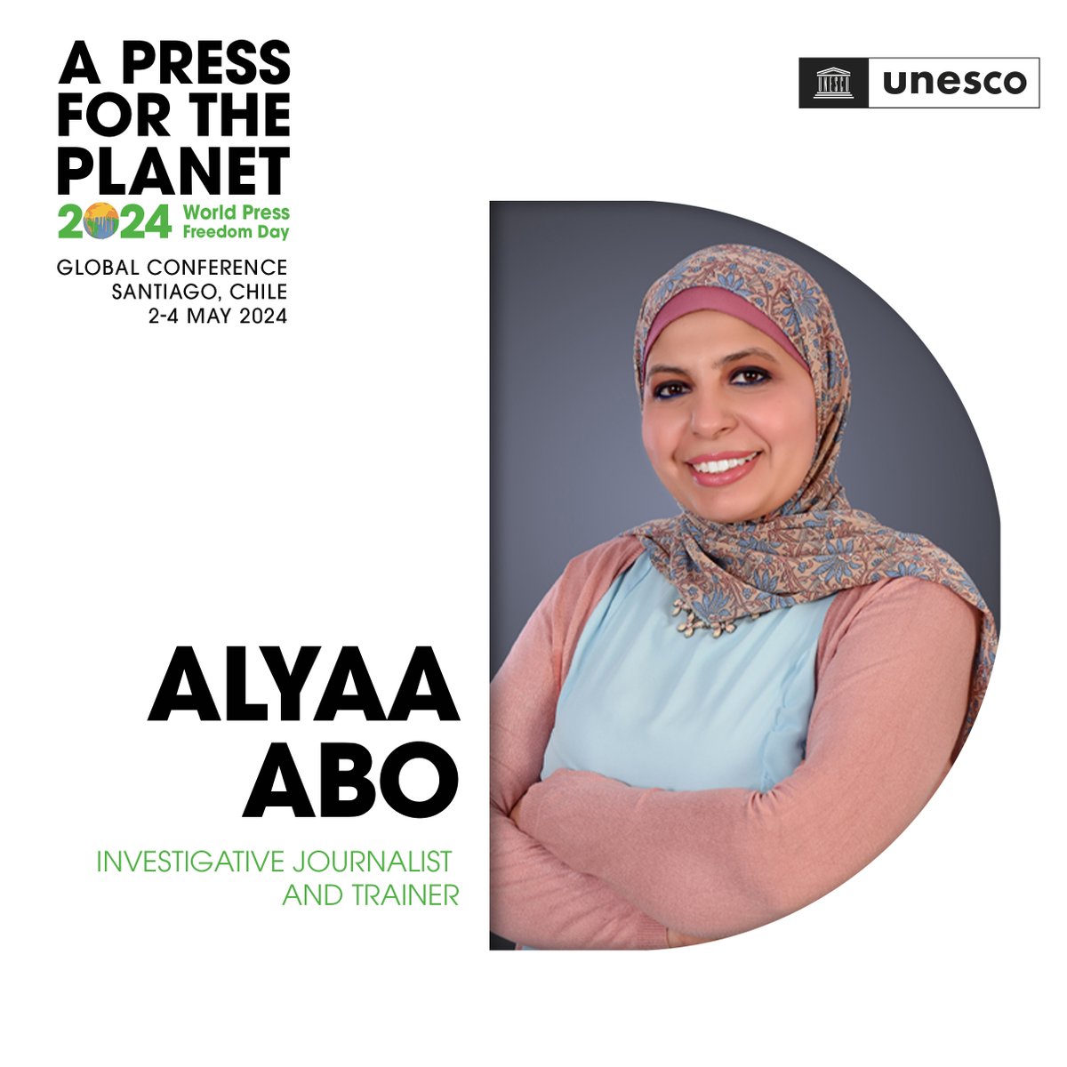 The #WorldPressFreedomDay Conference 2024 will reaffirm the commitment to promote freedom of expression worldwide🔉 @alyaashahba will share her remarkable career in investigative journalism and impactful writing. Register 👉unesco.org/en/days/press-… #PressFreedom