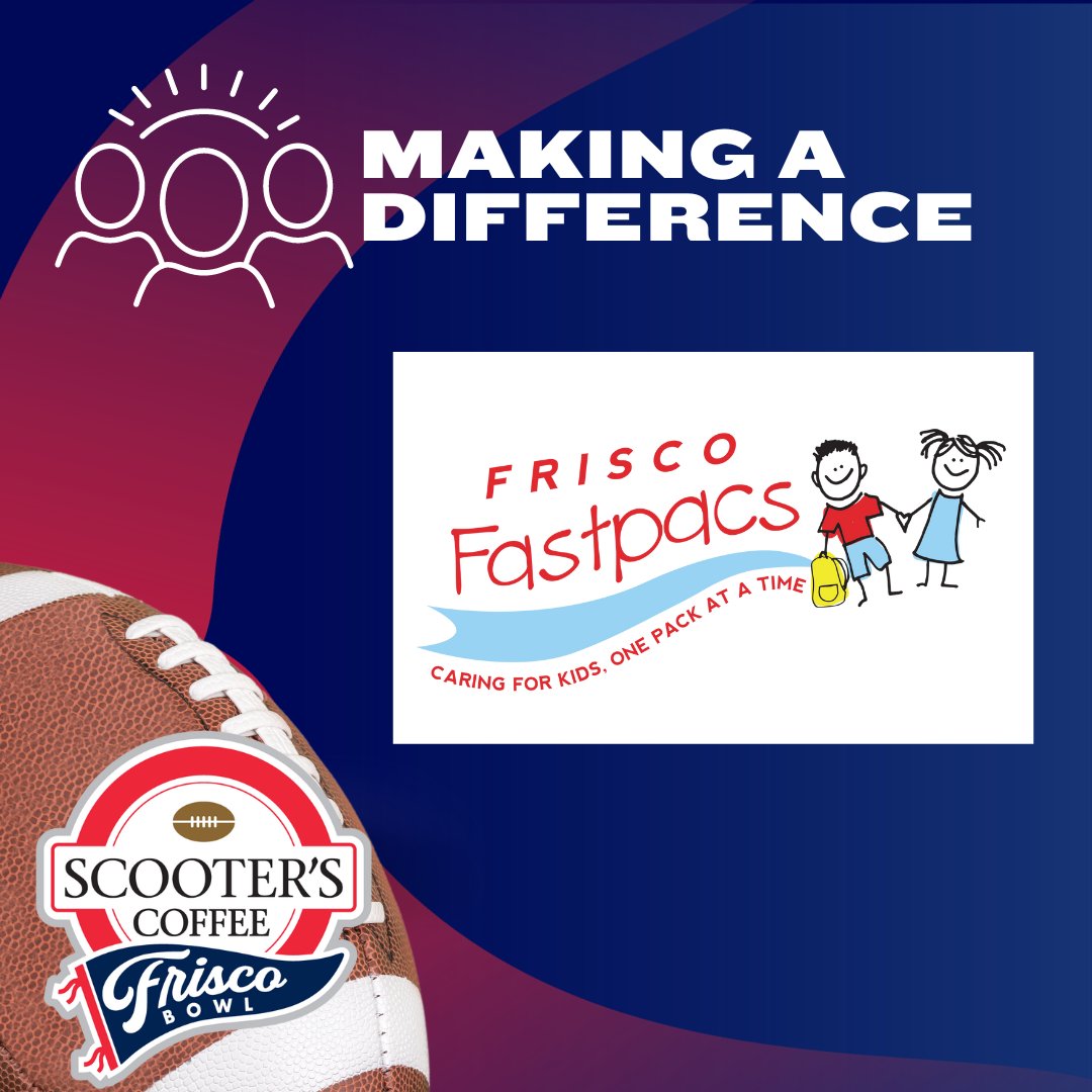 The Scooter's Coffee Frisco Bowl is proud to support Frisco Fastpacs. Their mission is simple: to ensure that no child in Frisco has to endure hunger when school is not in session. To learn more visit: friscofastpacs.org 

#friscofriday #friscotx #friscofastpacs #scooterscof