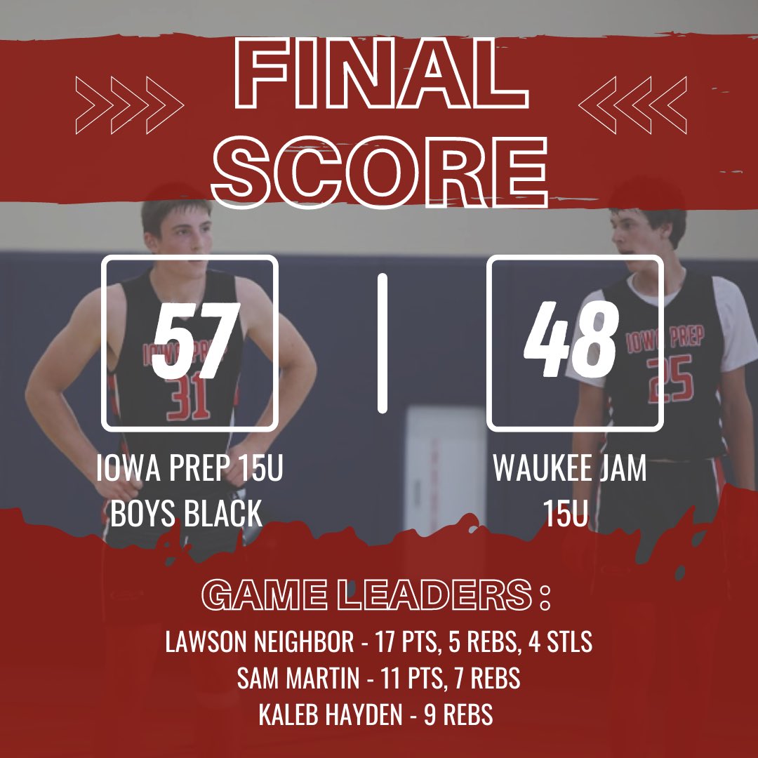Final: Iowa Prep 15U Boys Black