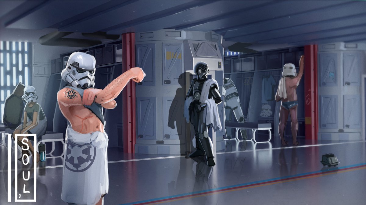 Storm Troopers have managed to learn how to put shirts on with a helmet on before hitting targets. Wild.