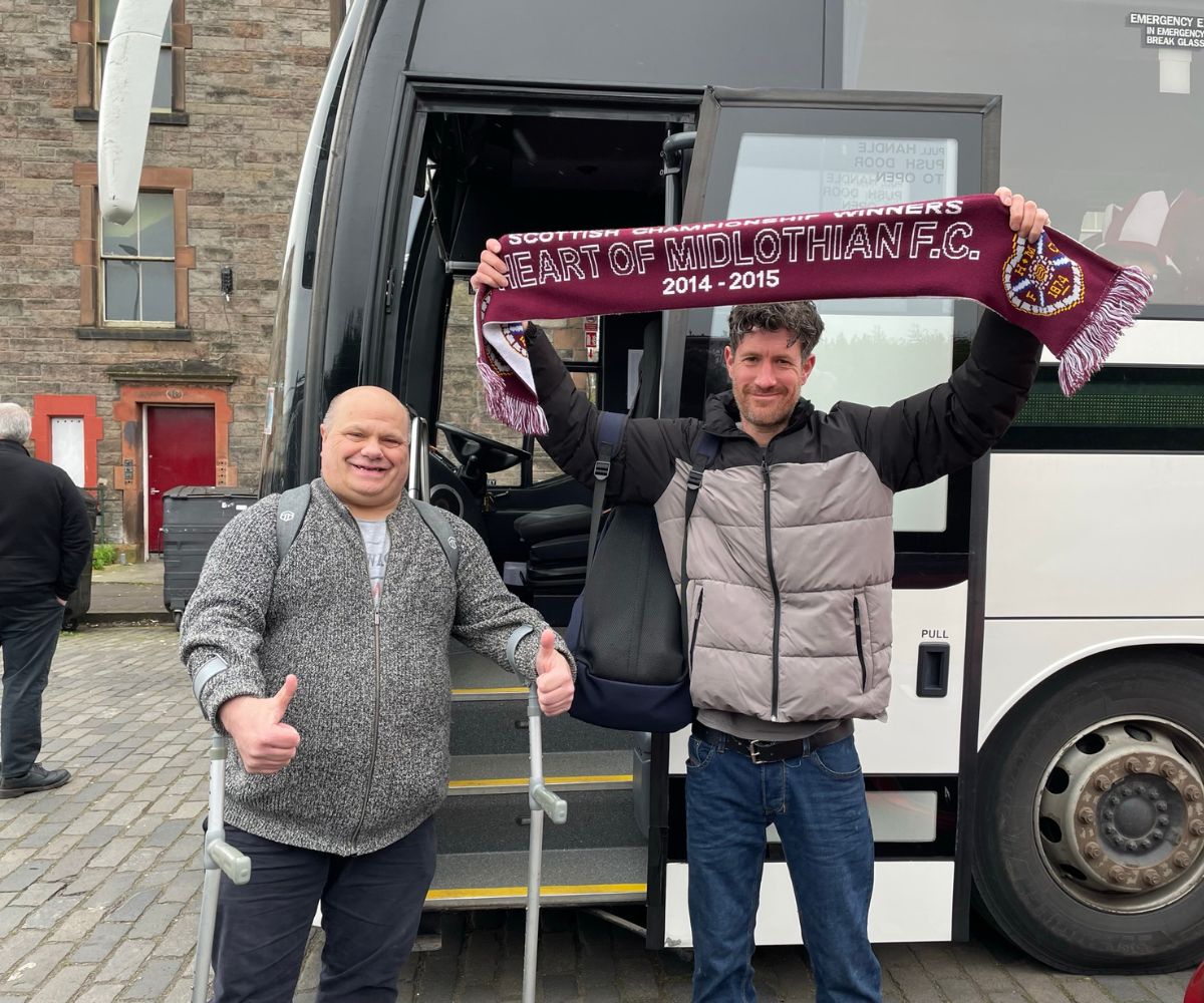 bighearts's tweet photo. "It was really good to catch up."😊🗣 Nick attended one of the very first groups of The Changing Room. He explains what being at Hampden on Sunday with other project participants meant to him.

Photos &amp; stories on our website: https://t.co/PQdsyT65Qt https://t.co/mABeujHloh