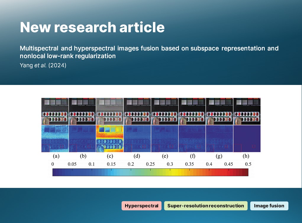 🔔 New article: 

Yang et al. describe SRNLRR, a #multispectral and #hyperspectral image fusion method for HSI #SuperResolution reconstruction.

🔗 doi.org/10.1080/014311…

#IJRS #RemoteSensing #ImageFusion