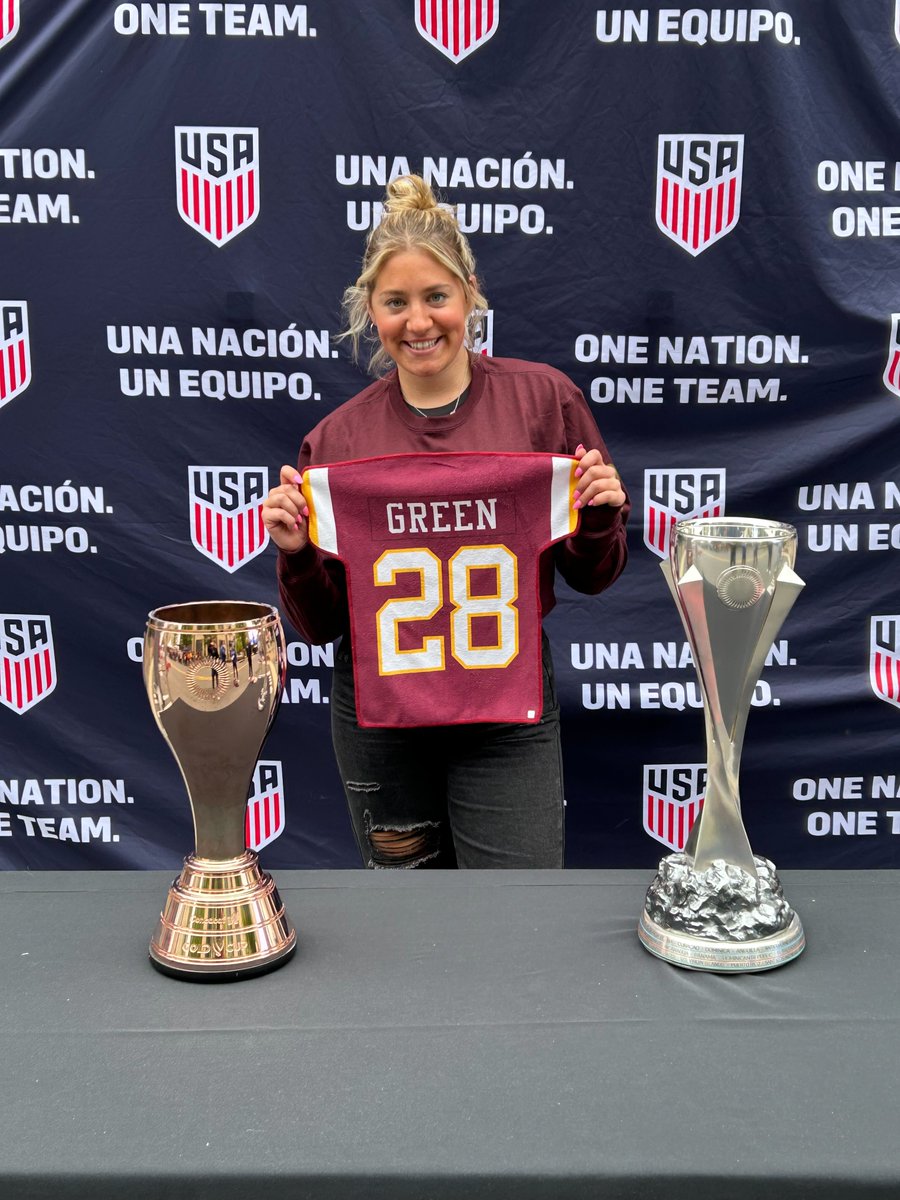 Futbol meets football! Come see the Concacaf Nations League and W Gold Cup trophies at the @Commanders Draft Party from 11 am - 3 pm at the National Harbor.