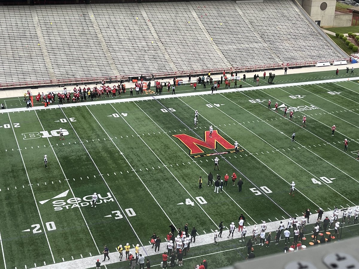 Greetings from College Park, where #Terps spring game is about to begin. Billy Edwards Jr. starting at QB.