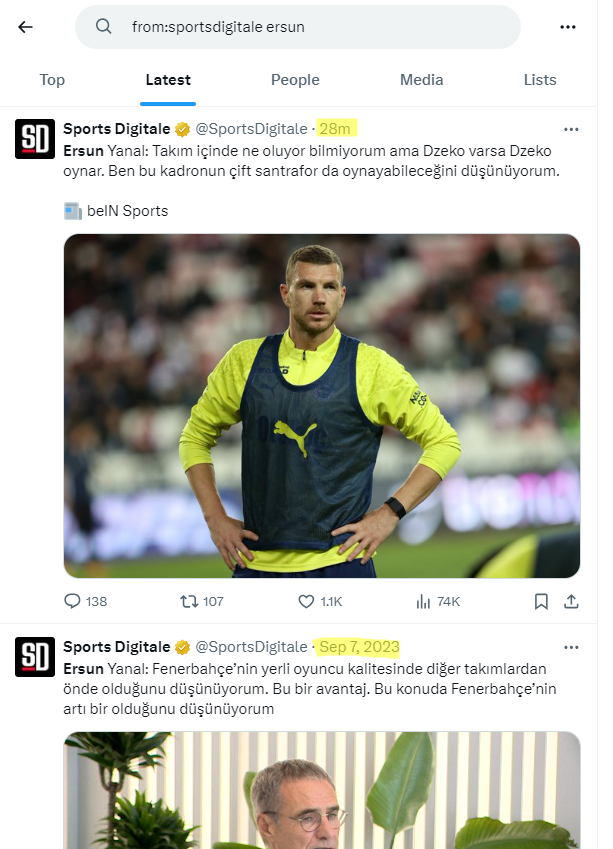 7 ay sonra ilk kez Ersun Yanal'ın yaptığı bir yorumu kullanarak paylaşım yapmışlar. Daha önce Bein Sports'tan yorum paylaştıkları bir tane bile tweet yok! SD (Seviyesiz Dingiller) böyle bir kanal.