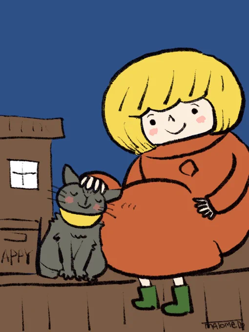 100万回なでたい。                          #絵 #イラスト #猫 #ネコ #Cat 