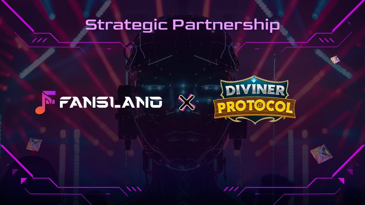 ⚔️ @DivinerProtocol has been partnered with @fansland_io ⚔️ #Fansland aims to create the world's first and largest fan-to-earn platform driven by WEB3+AI 🔽 VISIT fansland.io #SCN1