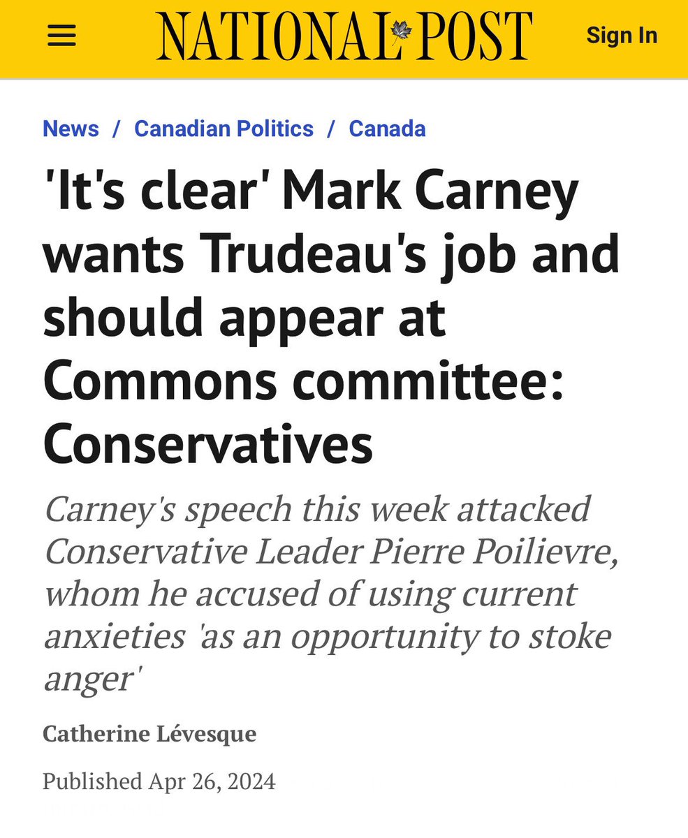 Carbon Tax Carney wants Trudeau’s job. So why is he hiding from questions about his agenda? Because, just like Justin, he is not worth the cost. nationalpost.com/news/conservat…