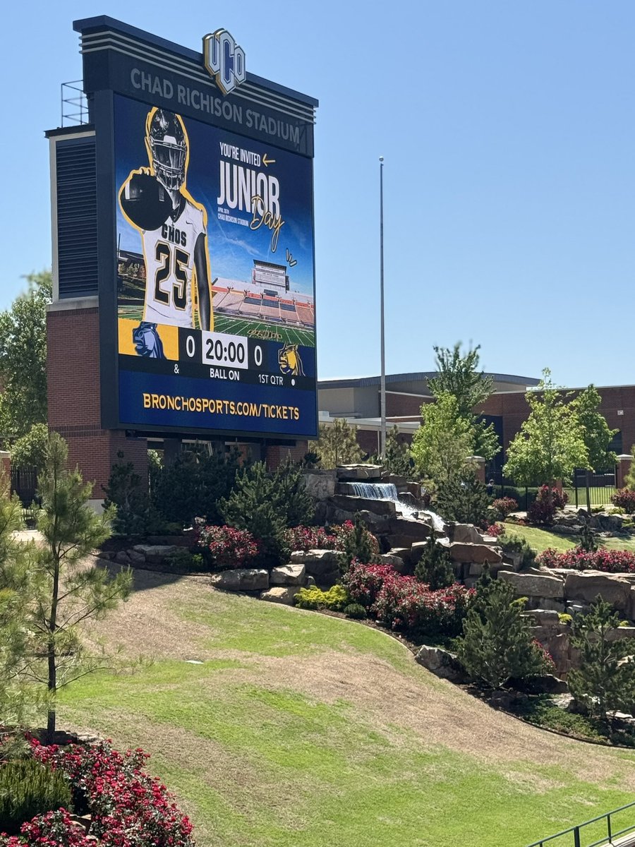 Had an amazing visit at UCO yesterday! Thank you @Coach_Harwell @CoachDDudley @Coach_TPearson for an amazing time! Can’t wait to get back for a gameday experience.