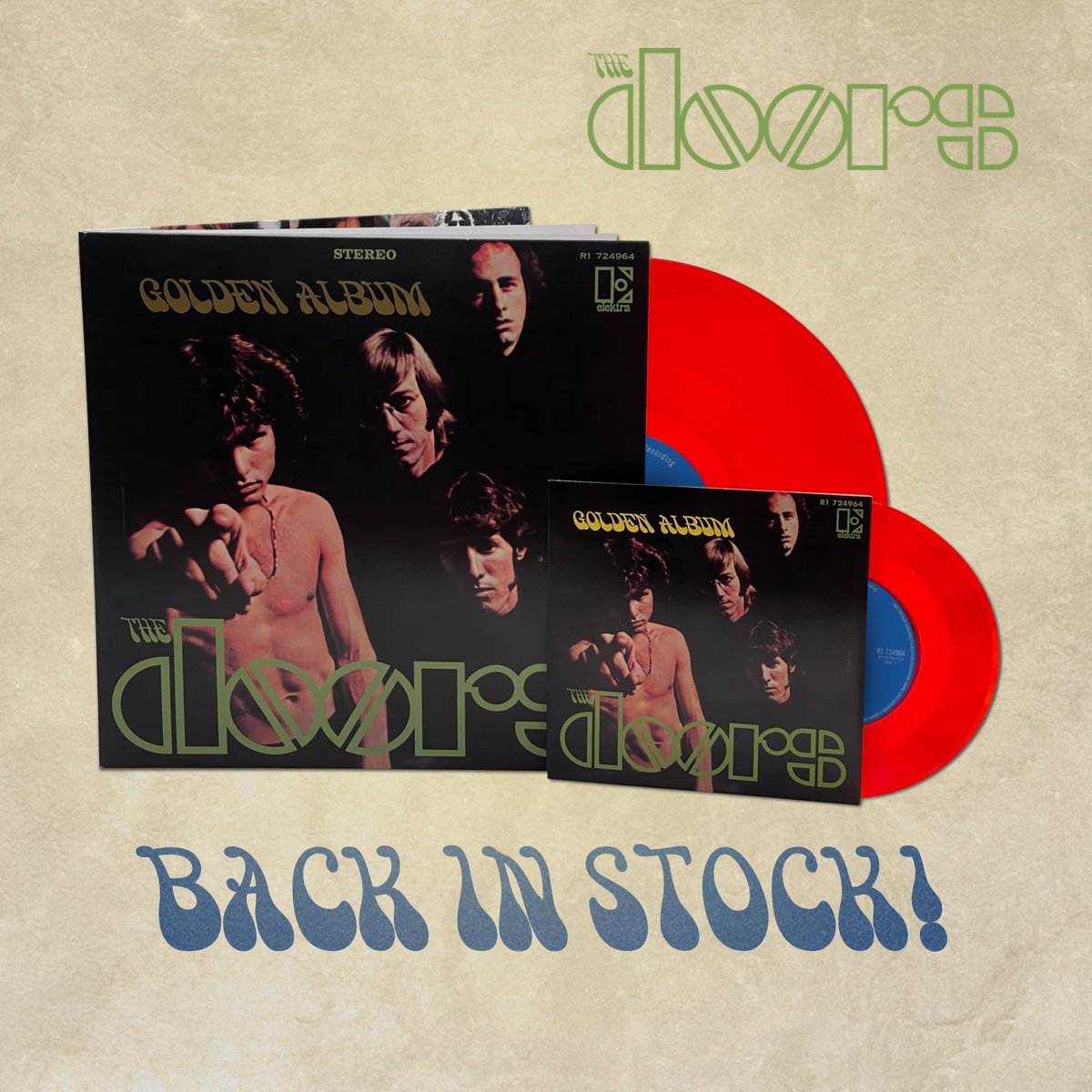 The Doors GOLDEN ALBUM is back in stock – an authentic re-creation of the band’s iconic 1968 Japanese compilation. Pressed on translucent Rhino Red vinyl and also includes a special si-track 7”. This album will not be available in stores and is exclusively available here. Get…