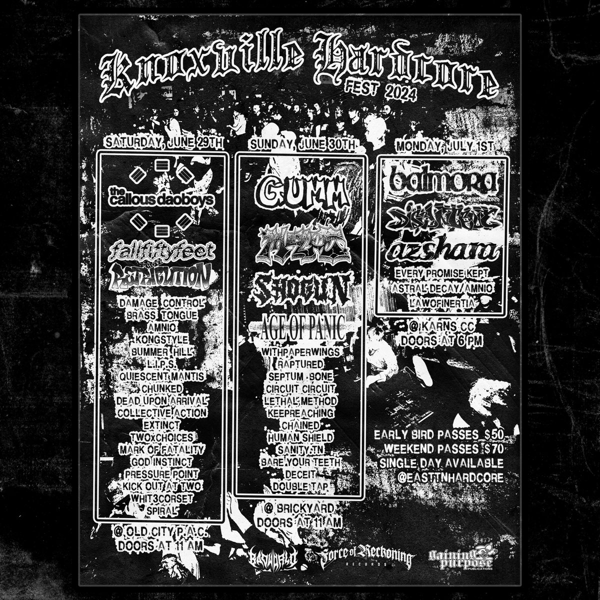 EveryPromiseKpt's tweet photo. Knoxville Hardcore Fest. Stoked to be playing such a stacked hometown show. https://t.co/MQuL7URInY