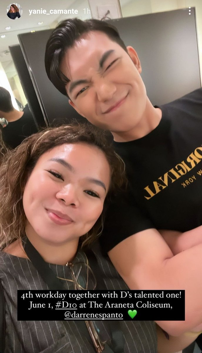 Our Darren with Ms.Yanie!! 💚 Ang pogi ni D!! So charming as always!!🥰🥰🥰 #DARREN @Espanto2001 #D10