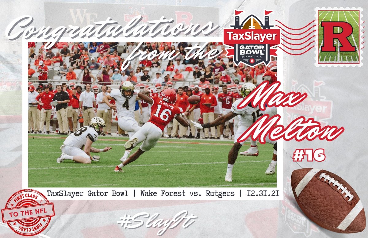 Round 2 | TSGB ➡️ NFL Congratulations @melton_max!🎉 Best of luck on your new adventure - #SlayIt #NFLDraft | @RFootball