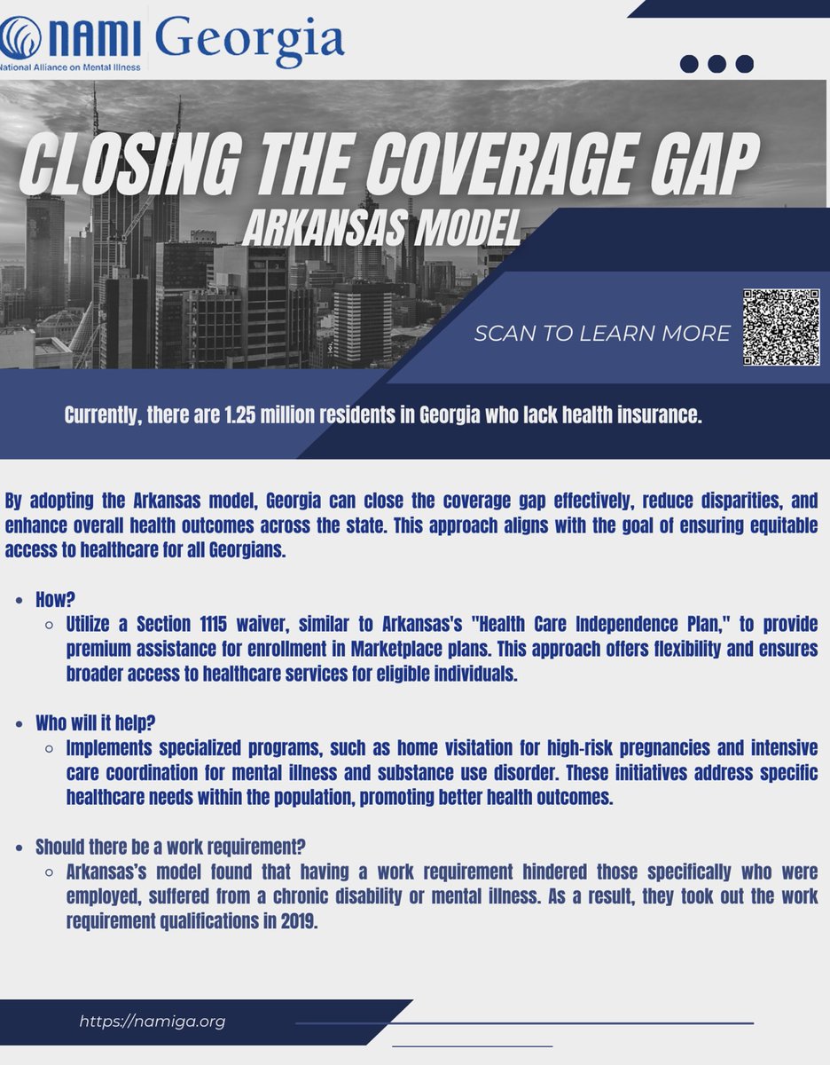 It’s working in Arkansas, let’s make it work in Georgia. Together, let’s close the coverage gap which will save lives and support equitable healthcare access for all Georgians.

#ClosetheCoverageGap
#CoverGA #gapol