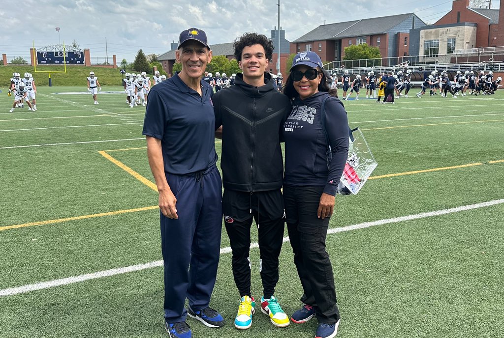 We’re at the Butler Spring Game and it has been a great morning. Getting to meet some of the others in the freshman class along with their parents has been awesome. It’s going to be a fun four years for @justin_dungy and for us!