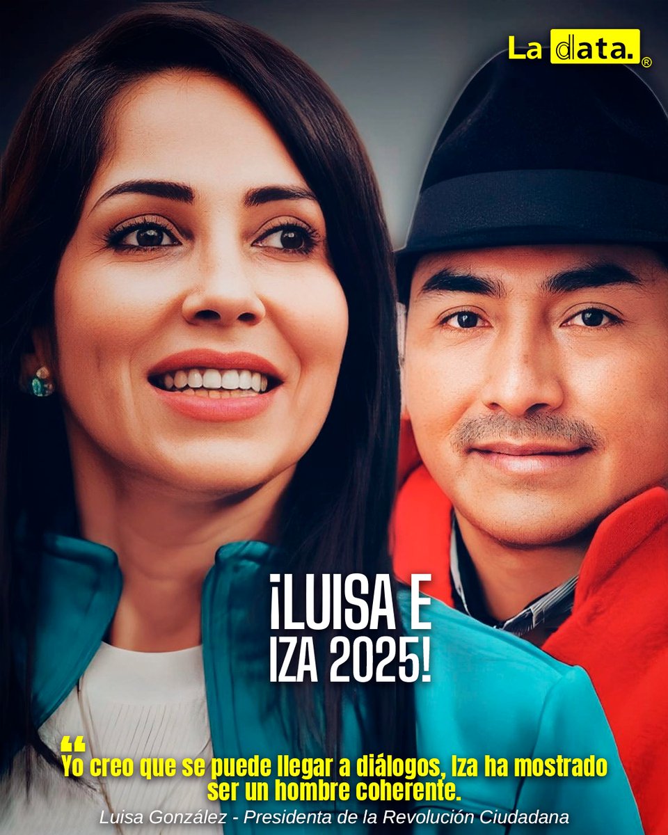 #Urgente ¡LUISA E IZA 2025! “Yo creo que se puede llegar a diálogos, Iza ha mostrado ser un hombre coherente', manifestó la Presidenta de la Revolución Ciudadana Luisa González. #Ecuador #ladata #viralvideo
