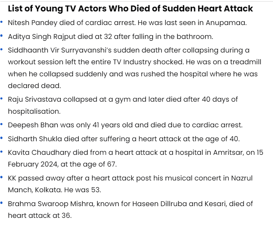 List Of Actors Died Of Sudden #heartattack
india.com/entertainment/…
