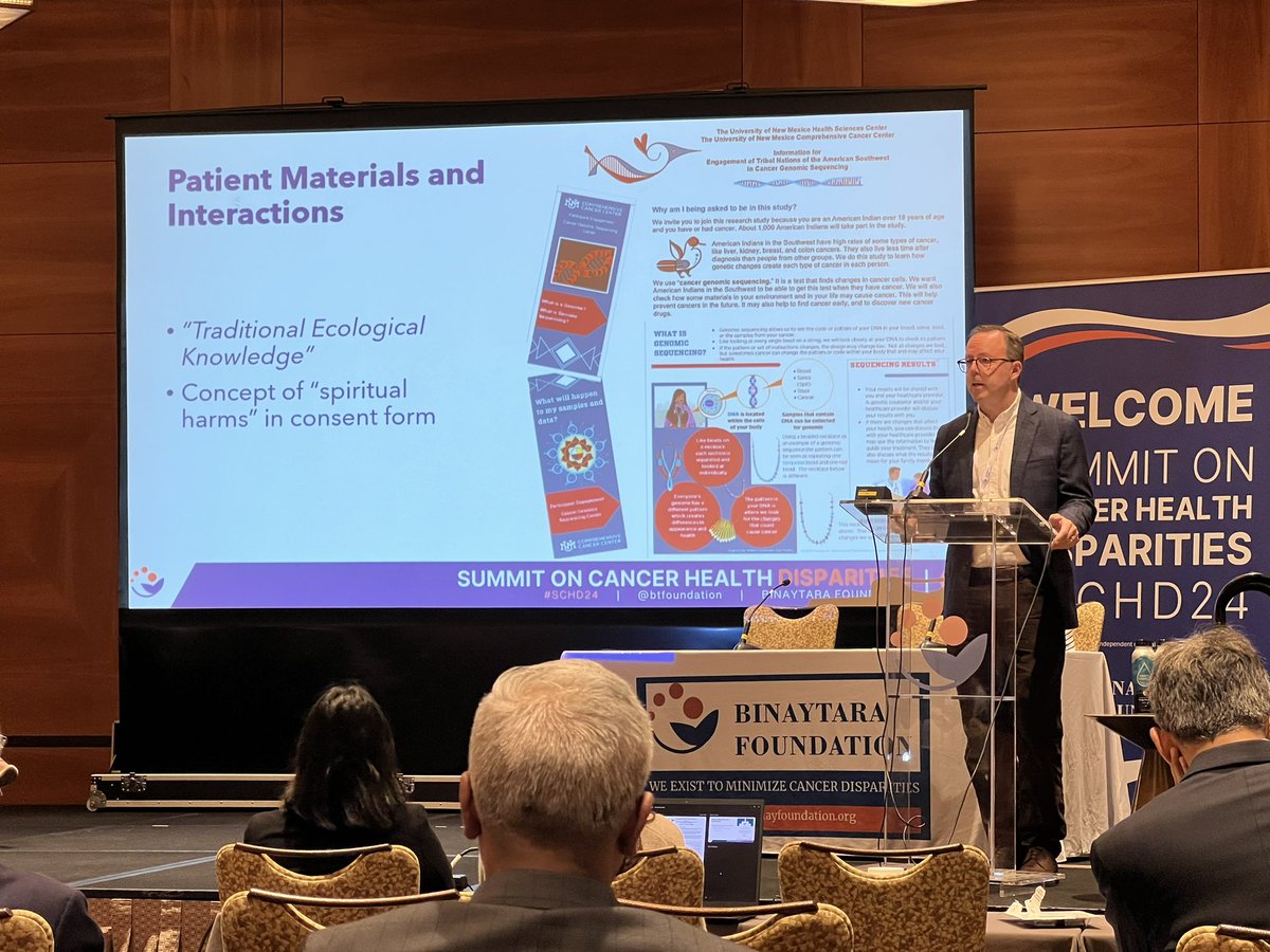 “Shifting the lens: engagement of Tribal communities in cancer clinic trial”- excellent talk by Dr. Sussman from @UNMCCC #SCHD24