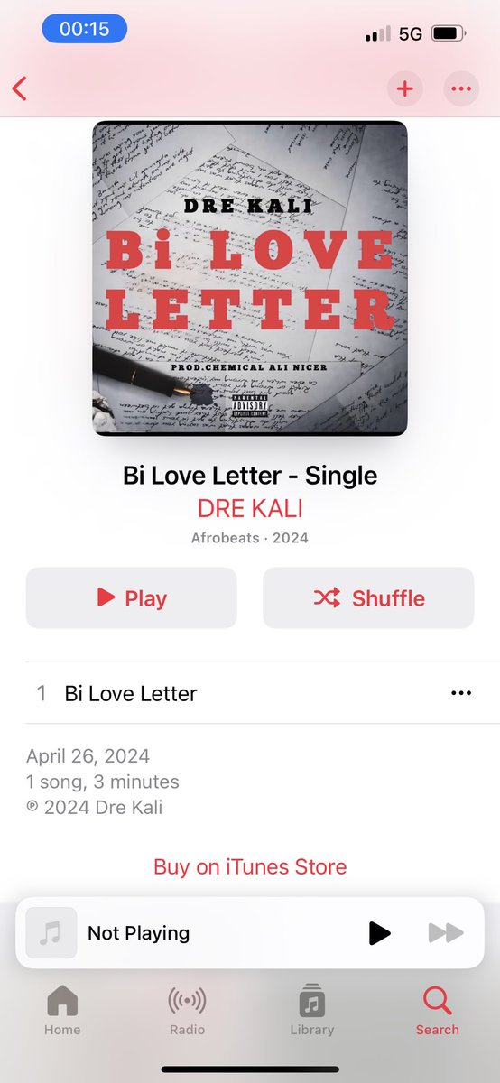 drecalimusic's tweet photo. Apple Music is now sorted with the latest sweet song #BiLoveLetter ..stream it now 🫶🏽🙏🏽❤️😎 https://t.co/t7PSJgb8Kp