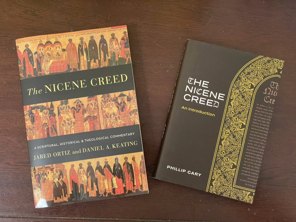 With the 1700th anniversary of The Council of Nicaea (325) next year, it’s time to do a little refresh reading on the Creed (381). Ortiz & Keating, The Nicene Creed @BakerAcademic (2024) & Phillip Cary, The Nicene Creed @LexhamPress (2023).