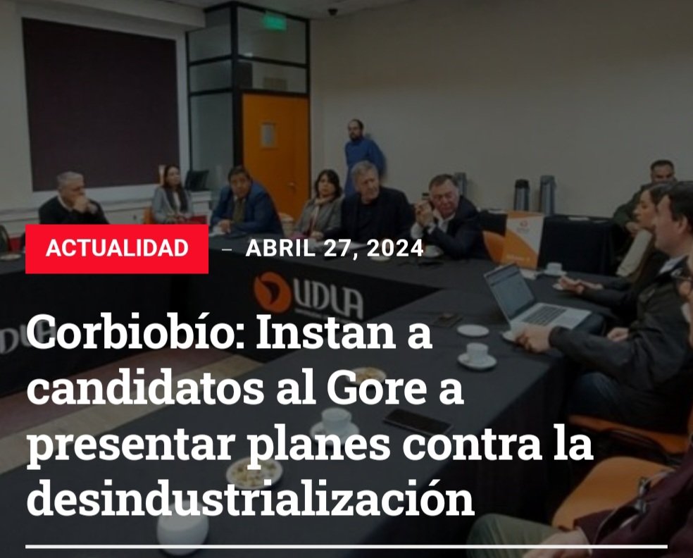 🔵 #Prensa |📱 <a href="/TradeNewscl/">Trade-News.cl</a>
 
👥️ #ObservatorioCorbiobío |
📈 Informe de Perspectivas de Coyuntura Económica, #IPCE 

📣 Instan a candidatos al Gore a presentar planes contra la #desindustrialización 

▶️trade-news.cl/2024/04/27/cor…