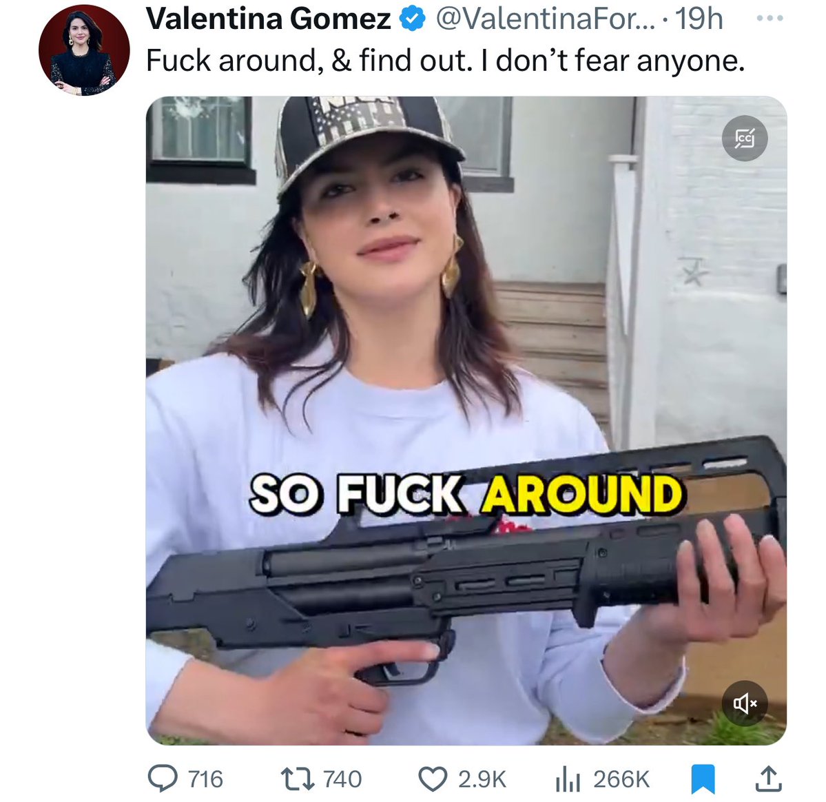 Please go and report @ValentinaForSOS this candidate for Missouri Secretary of State for violence and threatening people with a weapon bigger than her. Also Costco is calling for their logo back.